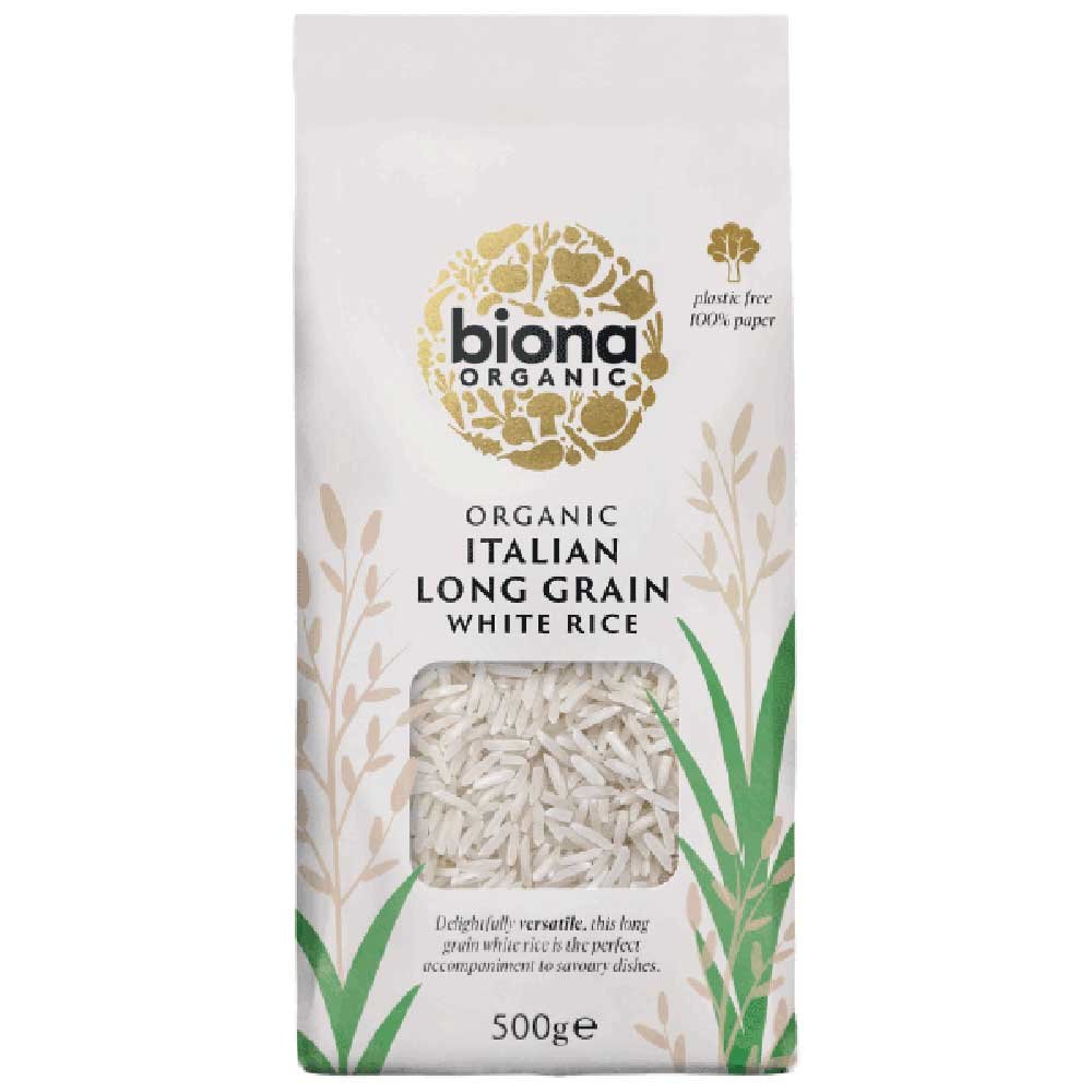 Organic Italian Long Grain White Rice Biona 500g Organic Italian Long Grain White Rice Biona 500g
