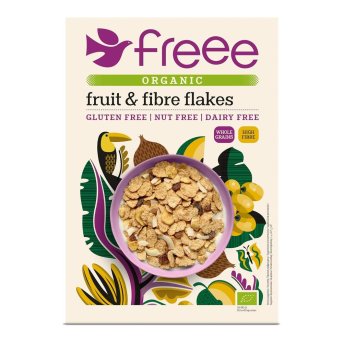Organic Fruit & Fibre Flakes Freee from Doves Farm 5x375g Organic Fruit & Fibre Flakes Freee from Doves Farm 5x375g