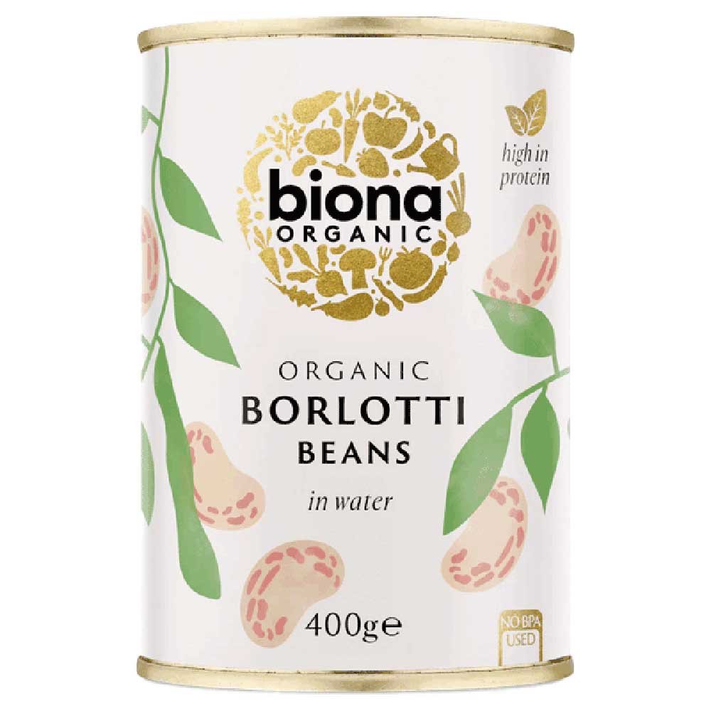 Organic Borlotti Beans - BPA-free can Biona 400g