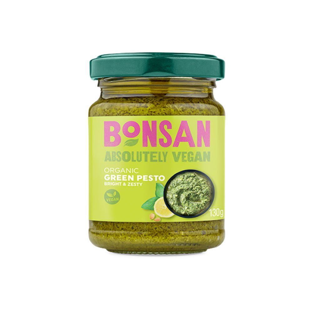 Organic Green Pesto - bright & zesty Bonsan 130g