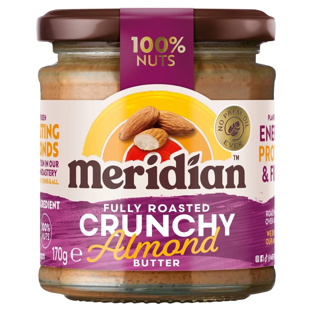 Crunchy Almond Butter 100% Meridian 6x170g