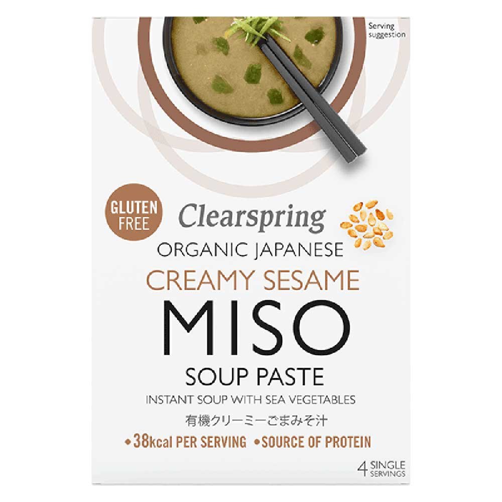 Organic Instant Miso Soup Paste - Creamy Sesame Clearspring 