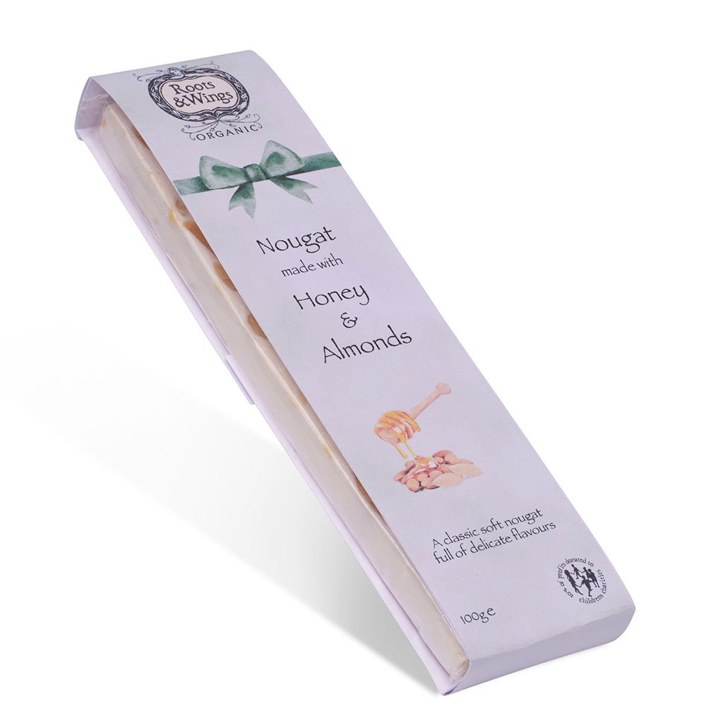 Organic Nougat with Honey & Almonds Organic Nougat with Honey & Almonds