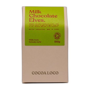 Organic Milk Chocolate Elves Cocoa Loco 6x100g Organic Milk Chocolate Elves Cocoa Loco 6x100g