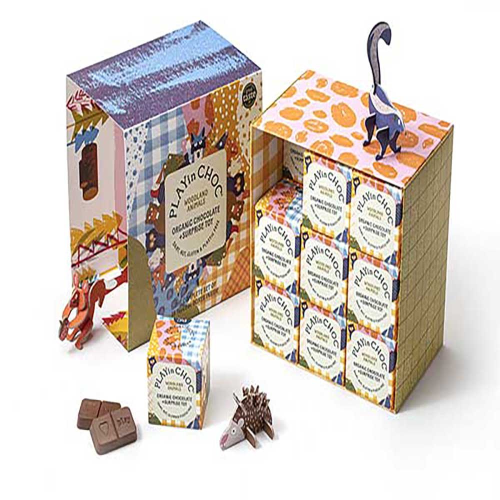 Organic Woodland Animals 3d puzzle toy with chocolate PLAYin Organic Woodland Animals 3d puzzle toy with chocolate PLAYin