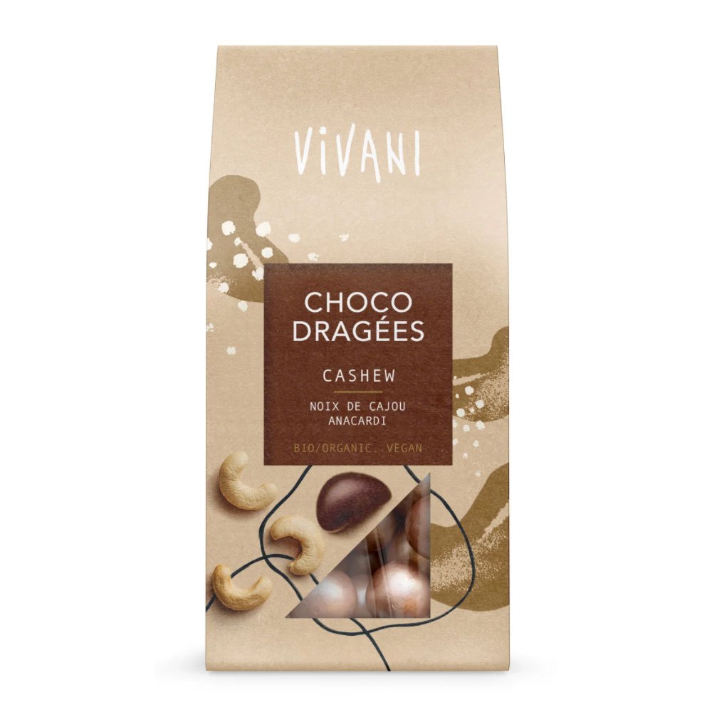 Organic Choco Dragées Cashew Vivani 8x75g Organic Choco Dragées Cashew Vivani 8x75g