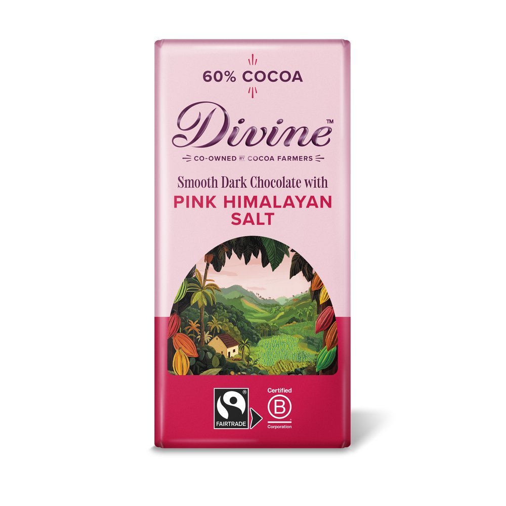 Dark Chocolate with Himalayan Salt Divine 15x90g Dark Chocolate with Himalayan Salt Divine 15x90g