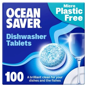 All in One Plastic-free Eco Dishwasher Tabs - 100 Pack Ocean Saver 5x100tab