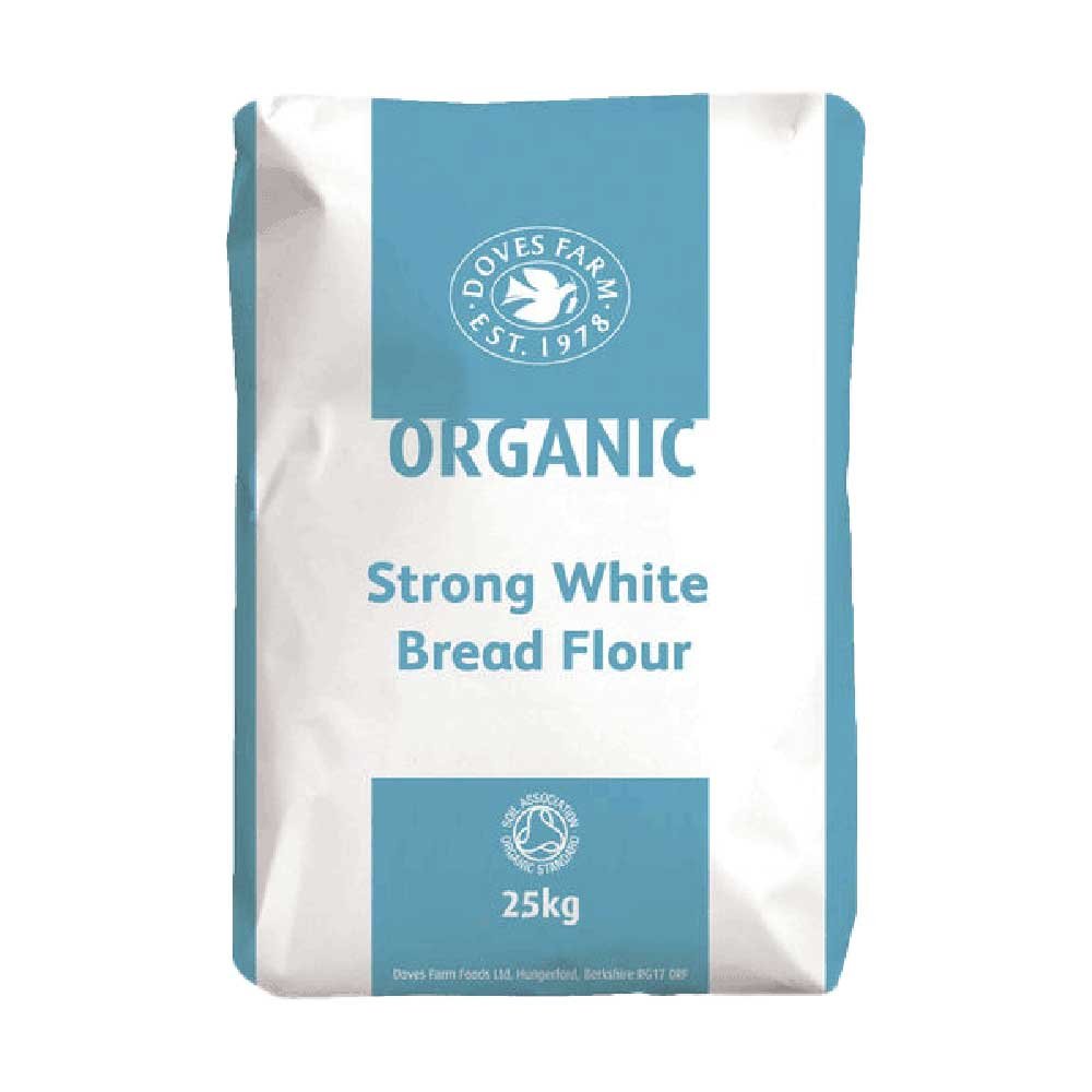 Organic Traditional Strong White Bread Flour Doves Farm 25kg Organic Traditional Strong White Bread Flour Doves Farm 25kg