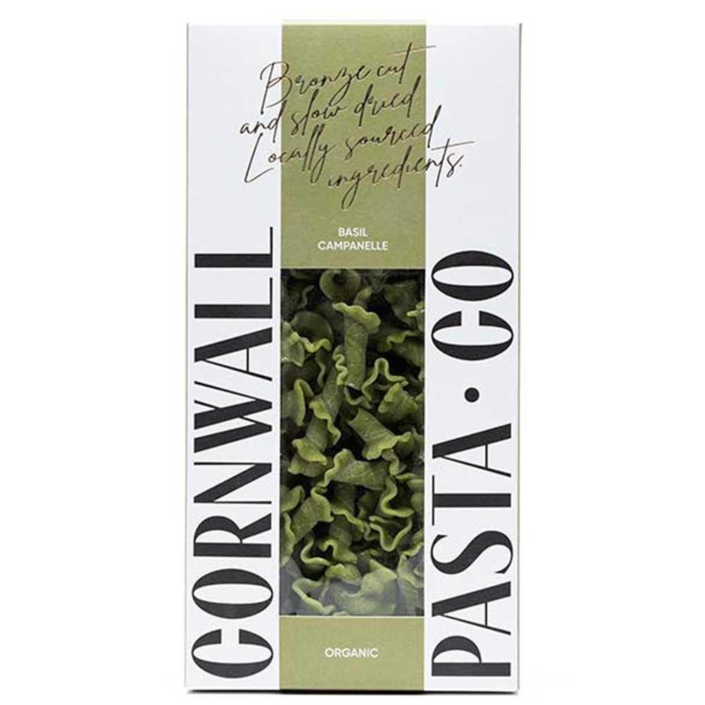 Organic Basil Campanelle - Liliflower shape Cornwall Pasta C Organic Basil Campanelle - Liliflower shape Cornwall Pasta C