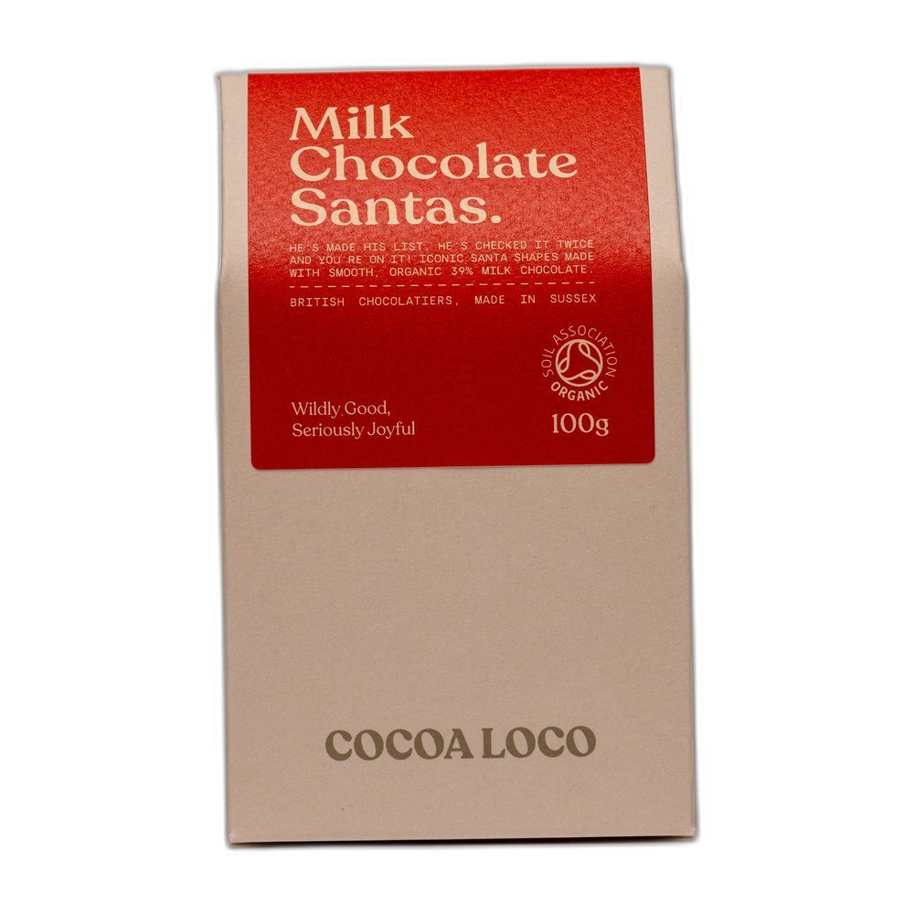 Organic Milk Chocolate Santas Cocoa Loco 6x100g Organic Milk Chocolate Santas Cocoa Loco 6x100g