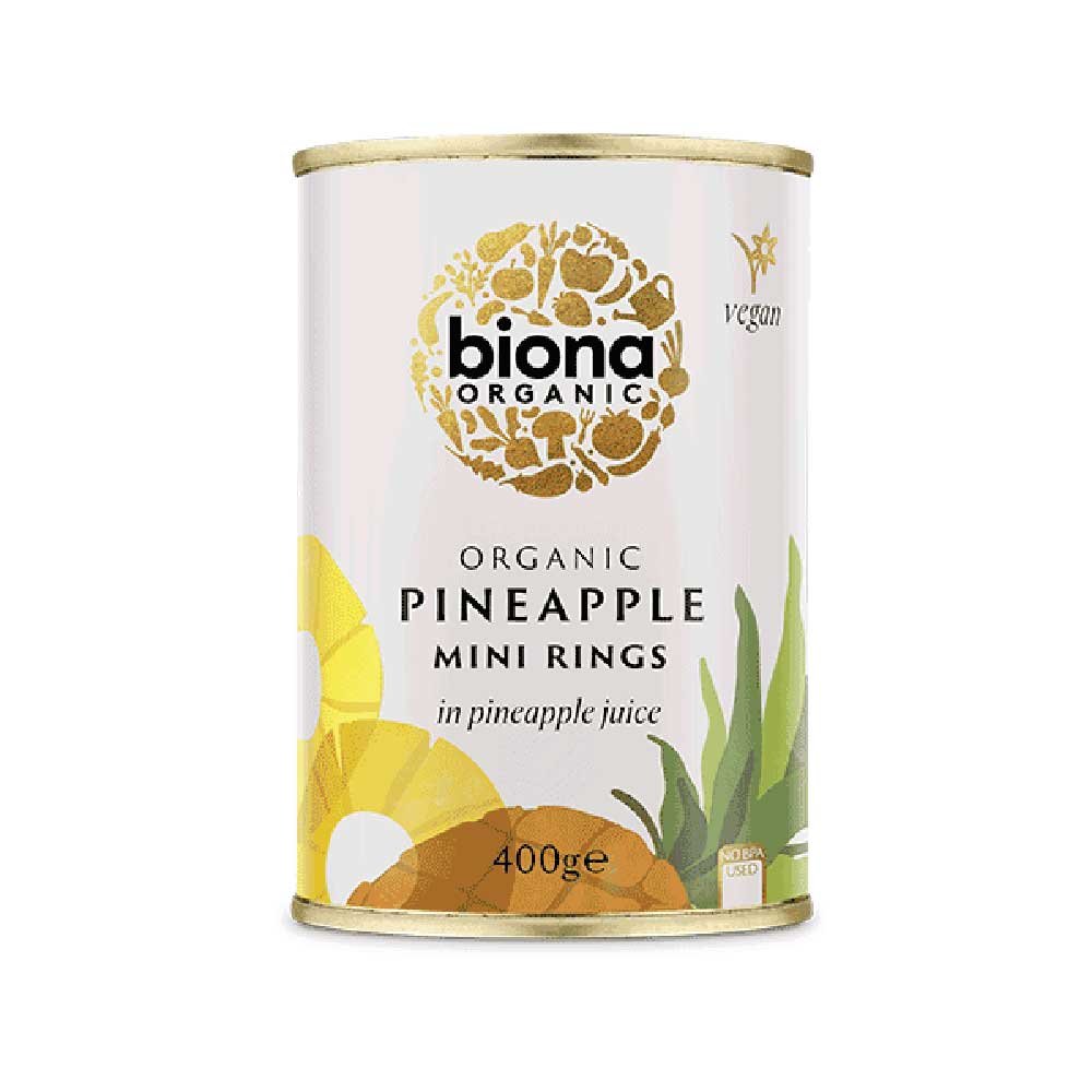 Organic Pineapple Rings - tinned in juice Organic Pineapple Rings - tinned in juice