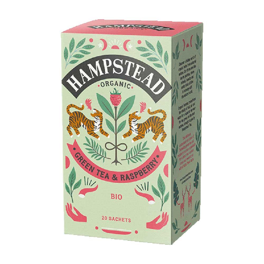 Organic Green Tea & Raspberry Hampstead 20bgs Organic Green Tea & Raspberry Hampstead 20bgs