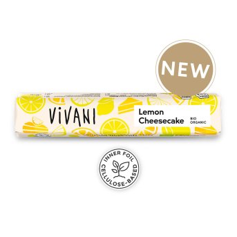 Organic Lemon Cheesecake Milk Chocolate Vivani 18x40g Organic Lemon Cheesecake Milk Chocolate Vivani 18x40g