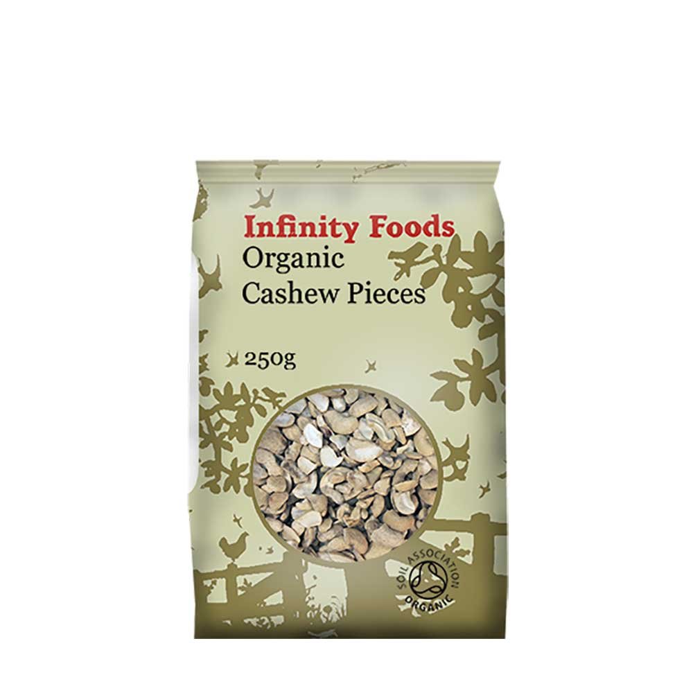 Organic Cashews Large Pieces Infinity Foods 250g Organic Cashews Large Pieces Infinity Foods 250g