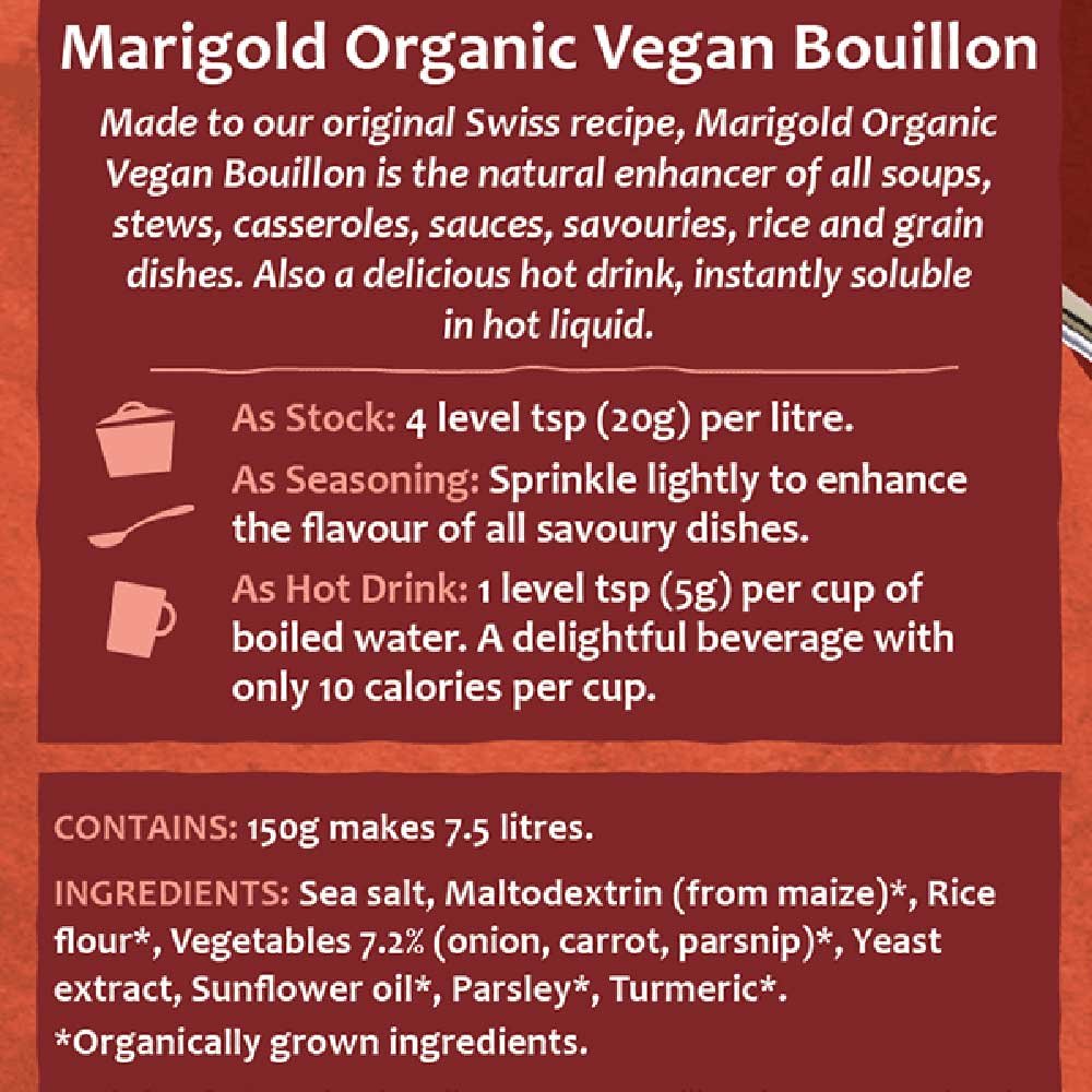 Organic Vegetable Bouillon - vegan Marigold 150g
