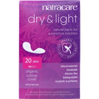 Dry & Light Slim Incontinence Pads Natracare 20 Dry & Light Slim Incontinence Pads Natracare 20