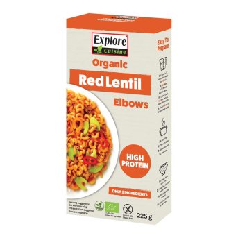 Organic Red Lentil Elbows Explore Cuisine 6x225g