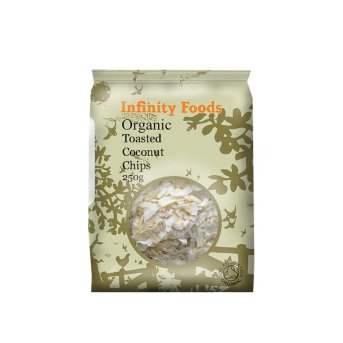 Organic Toasted Coconut Chips Infinity Foods 250g Organic Toasted Coconut Chips Infinity Foods 250g