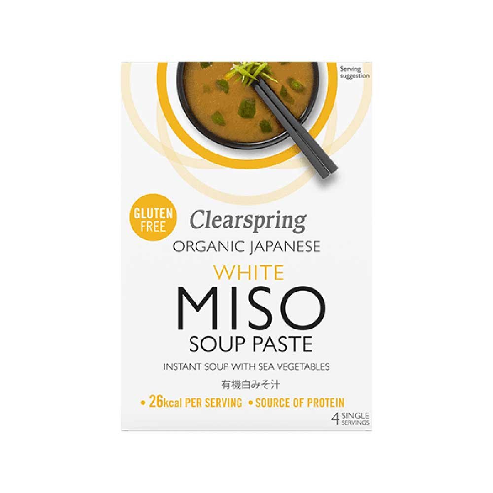 Organic White Instant Miso Soup Paste + sea veg Clearspring Organic White Instant Miso Soup Paste + sea veg Clearspring