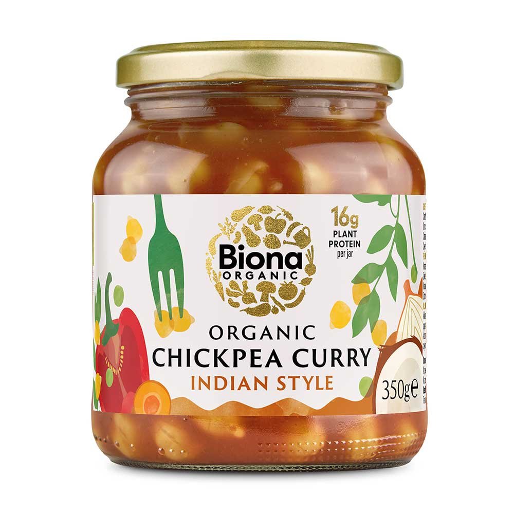 Organic Chickpea Coconut Curry Biona 6x350g Organic Chickpea Coconut Curry Biona 6x350g