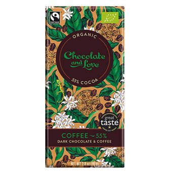Organic Coffee - Dark Chocolate 55% Chocolate and Love 80g