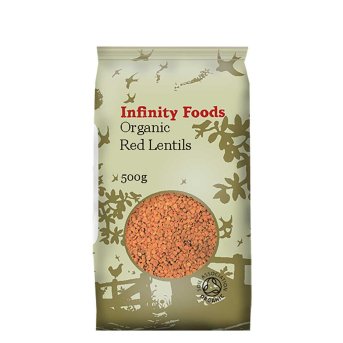 Organic Red Split Lentils Infinity Foods 500g