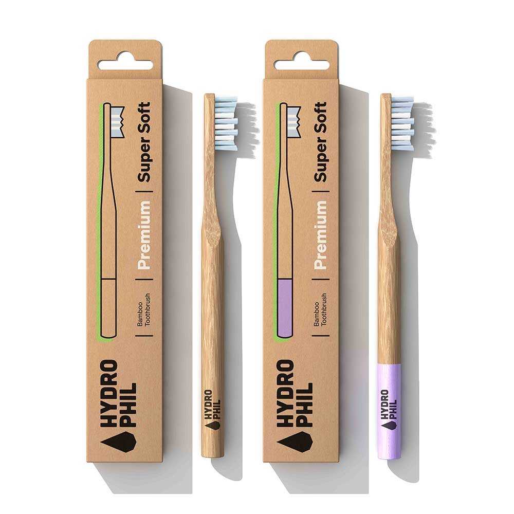 Premium Super Soft Mixed Pack Toothbrushes - purple & natura Premium Super Soft Mixed Pack Toothbrushes - purple & natura
