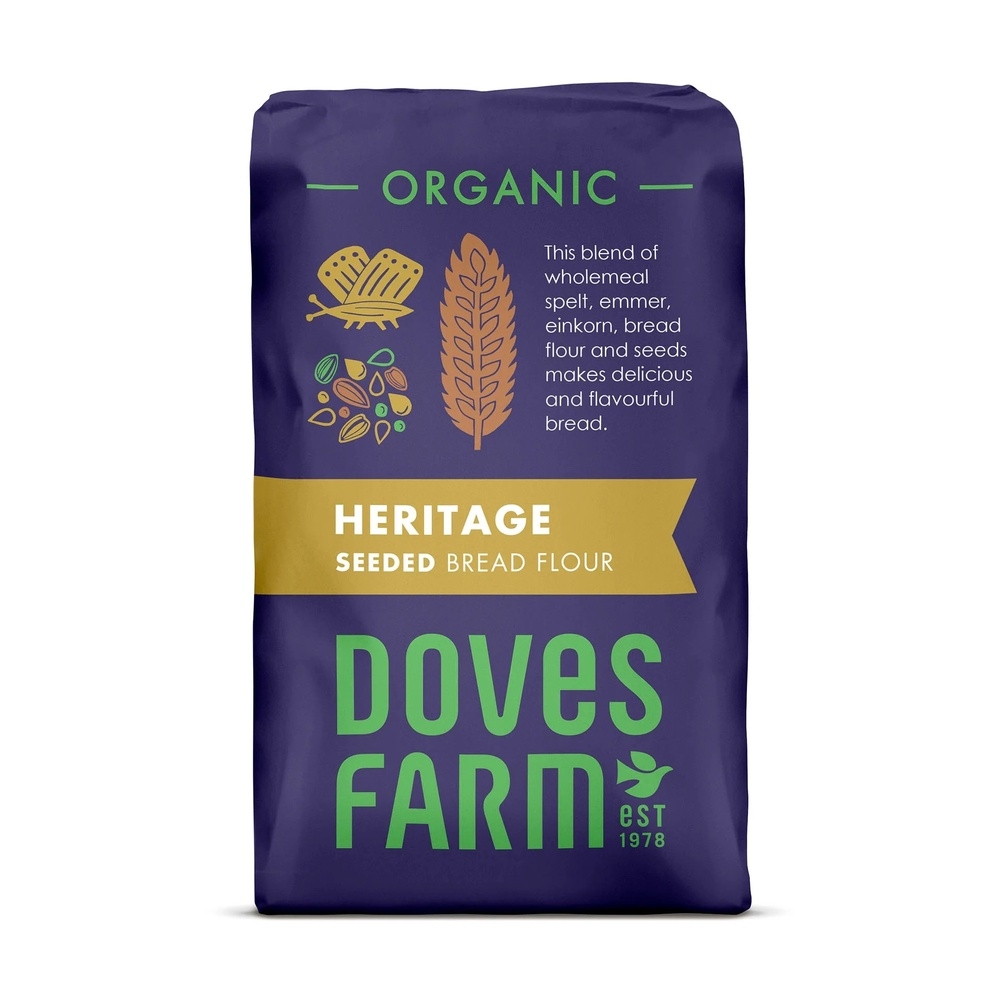 Organic Heritage Seeded Bread Flour Doves Farm 5x1kg Organic Heritage Seeded Bread Flour Doves Farm 5x1kg