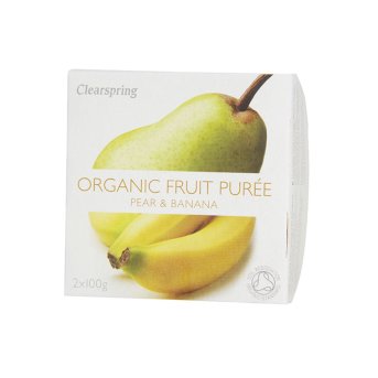 Organic Pear & Banana Purée Clearspring 2x100g Organic Pear & Banana Purée Clearspring 2x100g