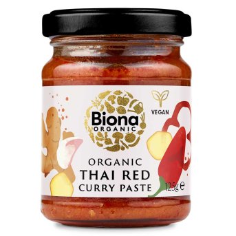 Organic Thai Red Curry Paste Biona 125g Organic Thai Red Curry Paste Biona 125g