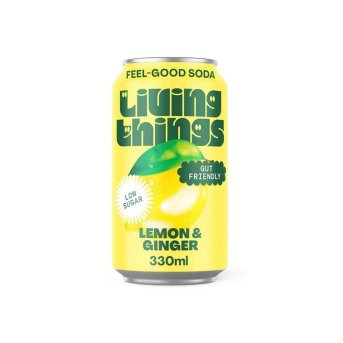 Lemon & Ginger Soda Living Things 12x330ml Lemon & Ginger Soda Living Things 12x330ml