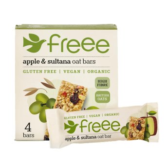 Organic Multipack Apple Oat Bar with Sultanas Freee from Doves Farm 7x4x35g