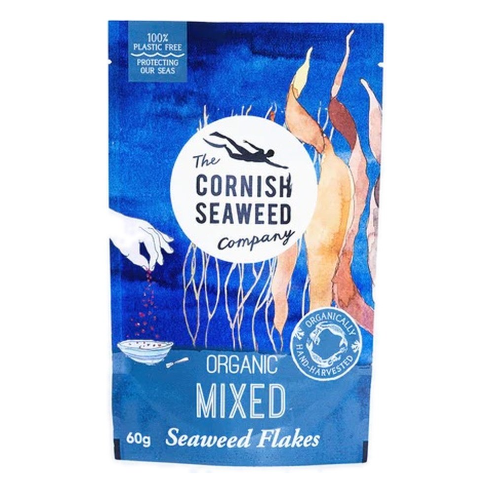 Organic Mixed Seaweed Flakes Cornish Seaweed 5x60g Organic Mixed Seaweed Flakes Cornish Seaweed 5x60g