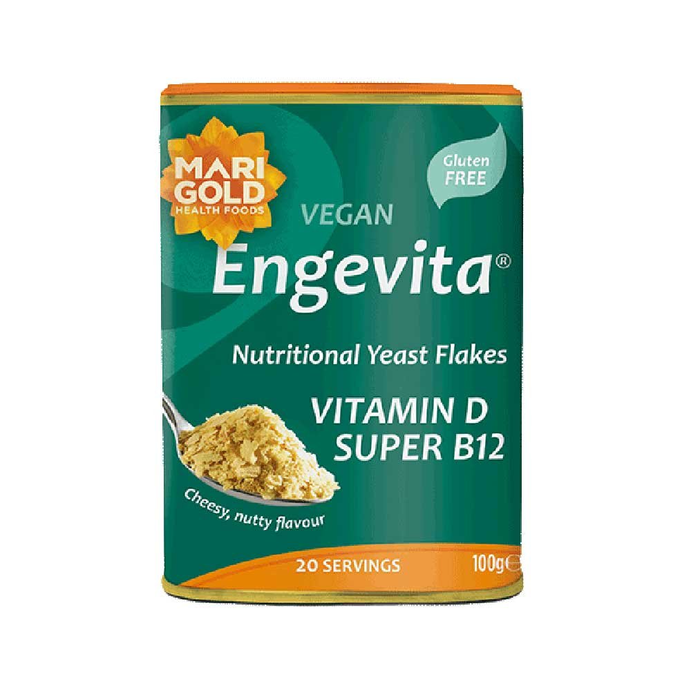 Engevita Yeast Flakes with Vitamin D, Super B12 Marigold 100 Engevita Yeast Flakes with Vitamin D, Super B12 Marigold 100