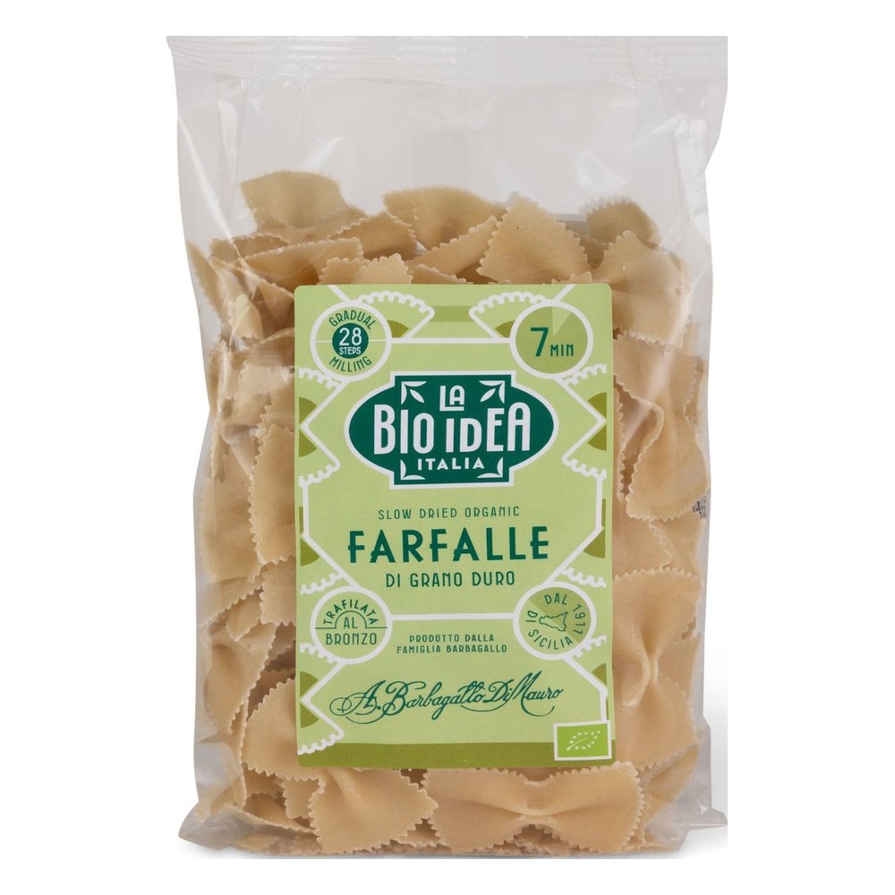 Organic White Farfalle (bows) La Bio-Idea 6x275g Organic White Farfalle (bows) La Bio-Idea 6x275g