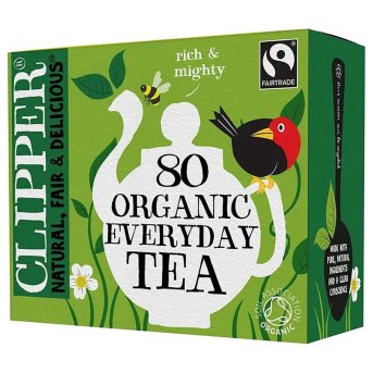 Organic Fairtrade Everyday Tea Bags Clipper 4x80bags Organic Fairtrade Everyday Tea Bags Clipper 4x80bags