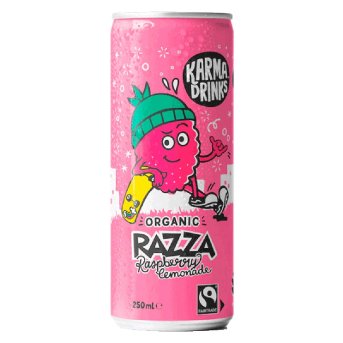 Organic Razza Raspberry lemonade - can Karma Drinks 250ml