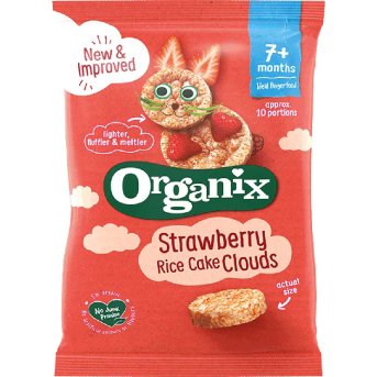 Organic Strawberry Rice Cake Clouds Organix 40g