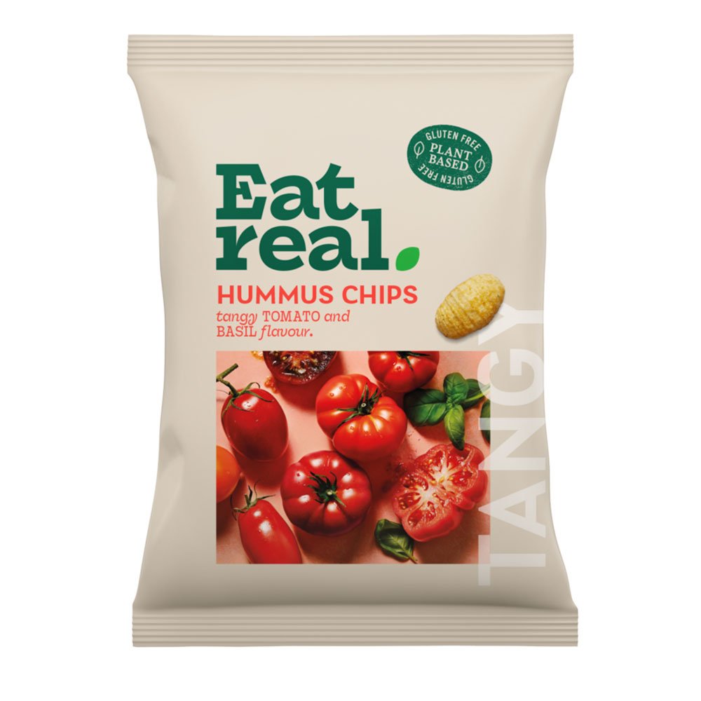 Tomato & Basil Hummus Chips - large Eat Real 110g