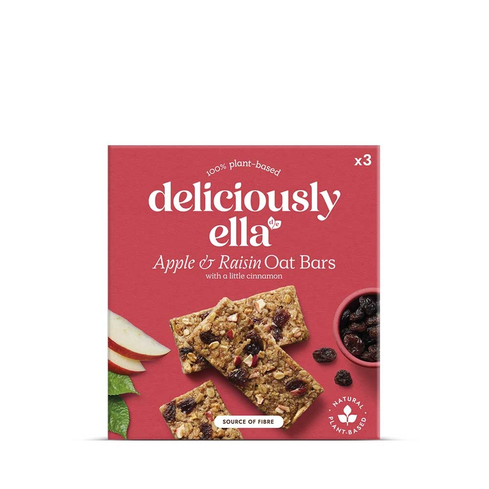 Apple, Raisin & Cinnamon Oat Bar Multipack Deliciously Ella 12x3x50g Apple, Raisin & Cinnamon Oat Bar Multipack Deliciously Ella 12x3x50g