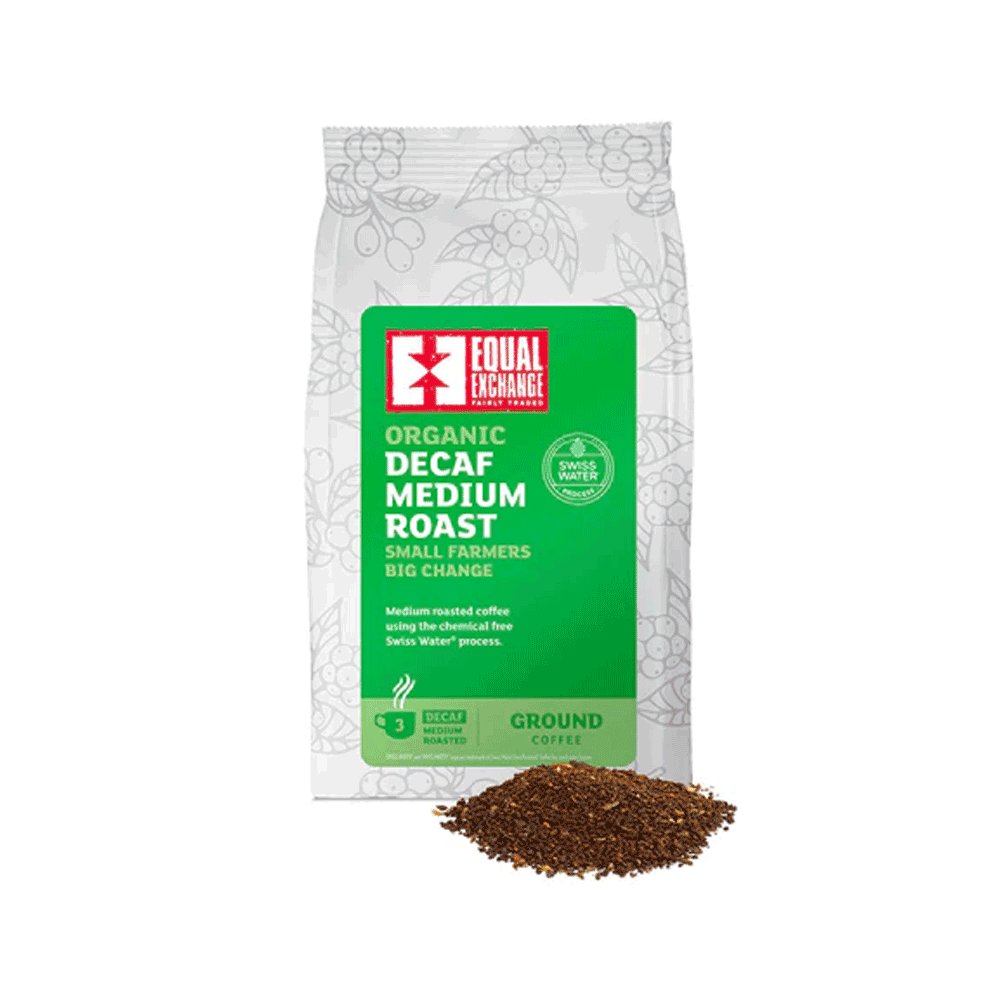 Organic Decaf Medium Roast Ground Coffee - 3 Equal Exchange 8x200g