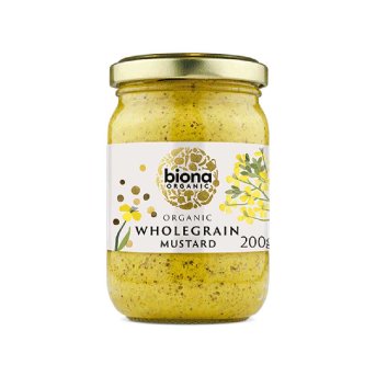 Organic Mustard - Wholegrain Biona 200g Organic Mustard - Wholegrain Biona 200g