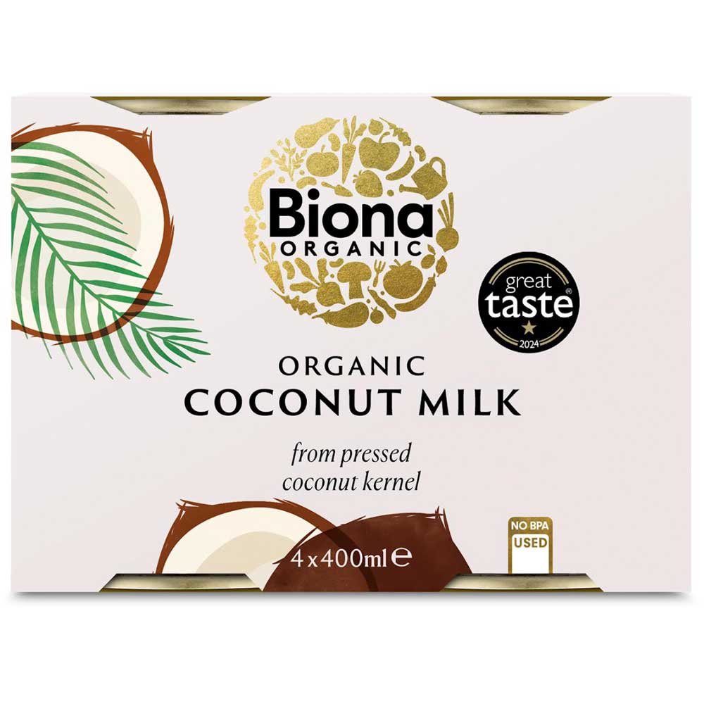 Organic Coconut Milk (17% fat) - 4 Pack Biona 6x4x400ml