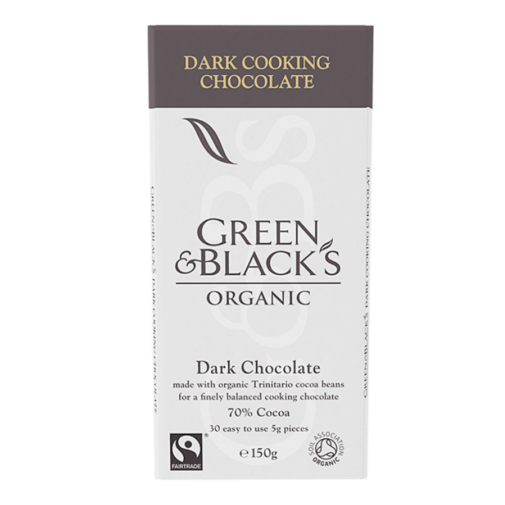 Organic Cooking Chocolate Bar - 70% Green & Black 150g