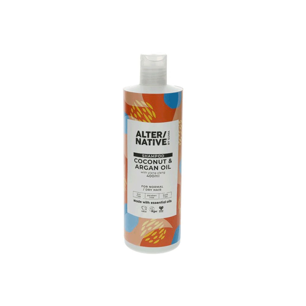 Coconut & Argan Oil Shampoo - normal/dry hair Alter-Native by Suma 400ml