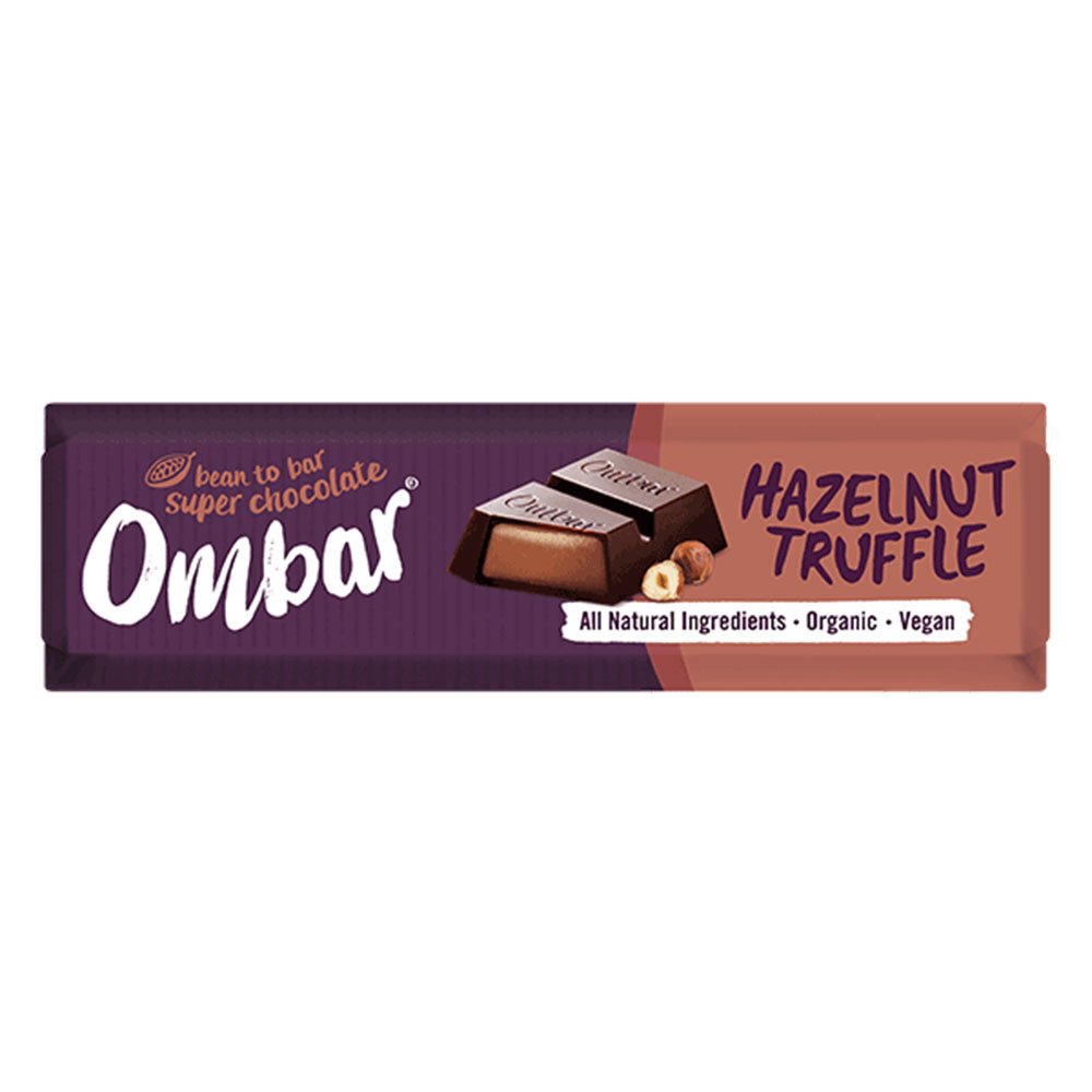 Organic Hazelnut Truffle Filled Chocolate bar Ombar 42g