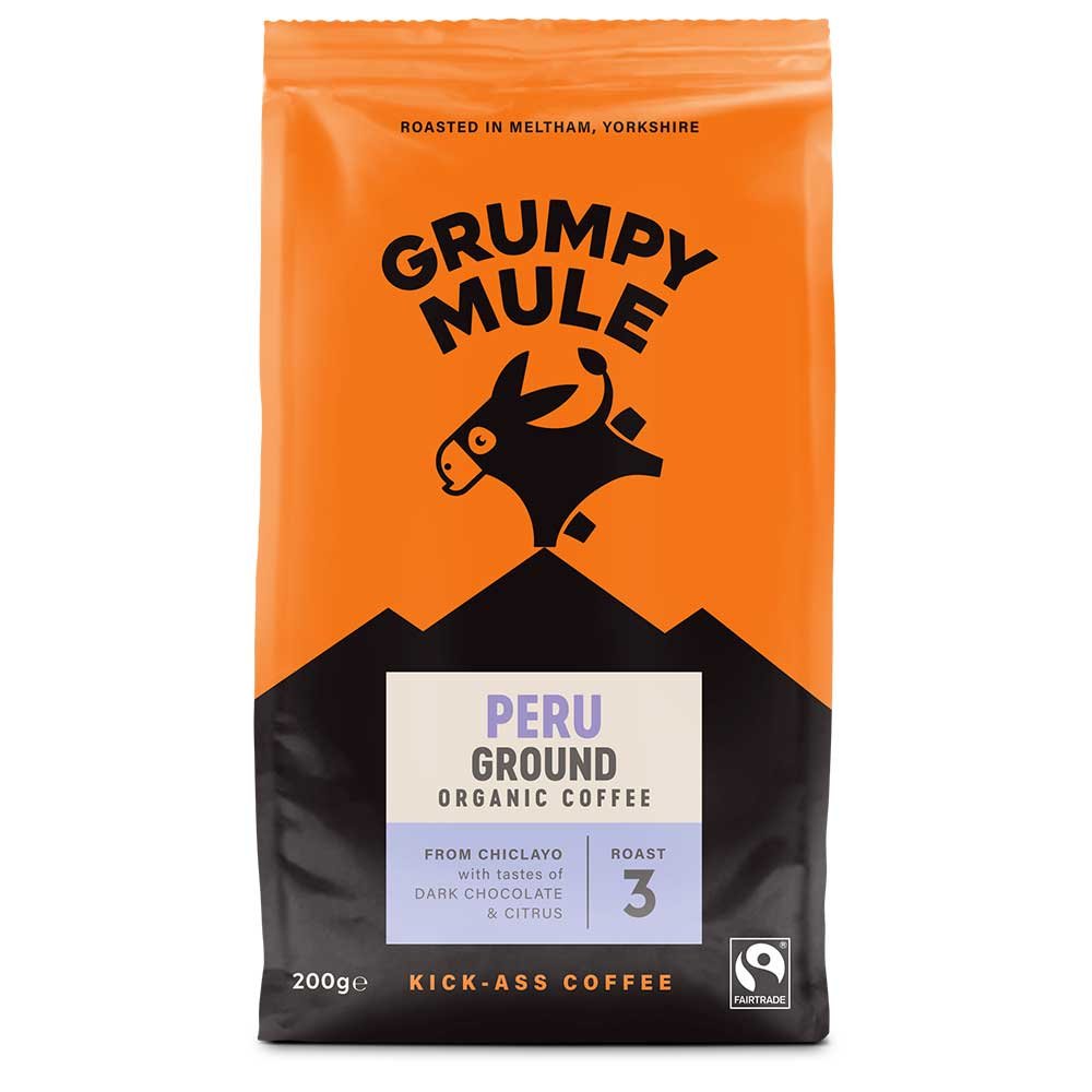 Organic Peru Ground - Chiclayo - 3 Grumpy Mule 200g Organic Peru Ground - Chiclayo - 3 Grumpy Mule 200g