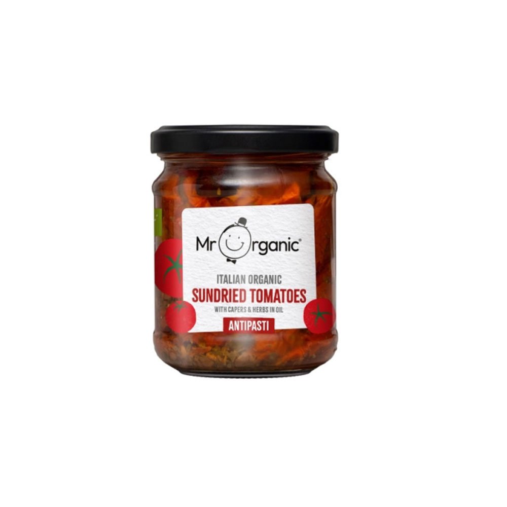Organic Sundried Tomatoes & Capers Antipasti Mr Organic 190g