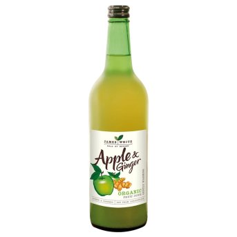 Organic Apple & Crushed Ginger Juice James White 24x250ml